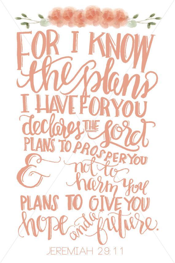 for I know the plans I have for you declares the Lord