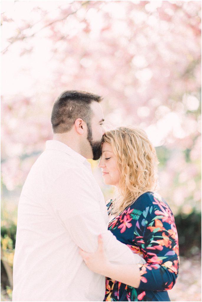 Cherry Blossom Engagement Portraits in DC