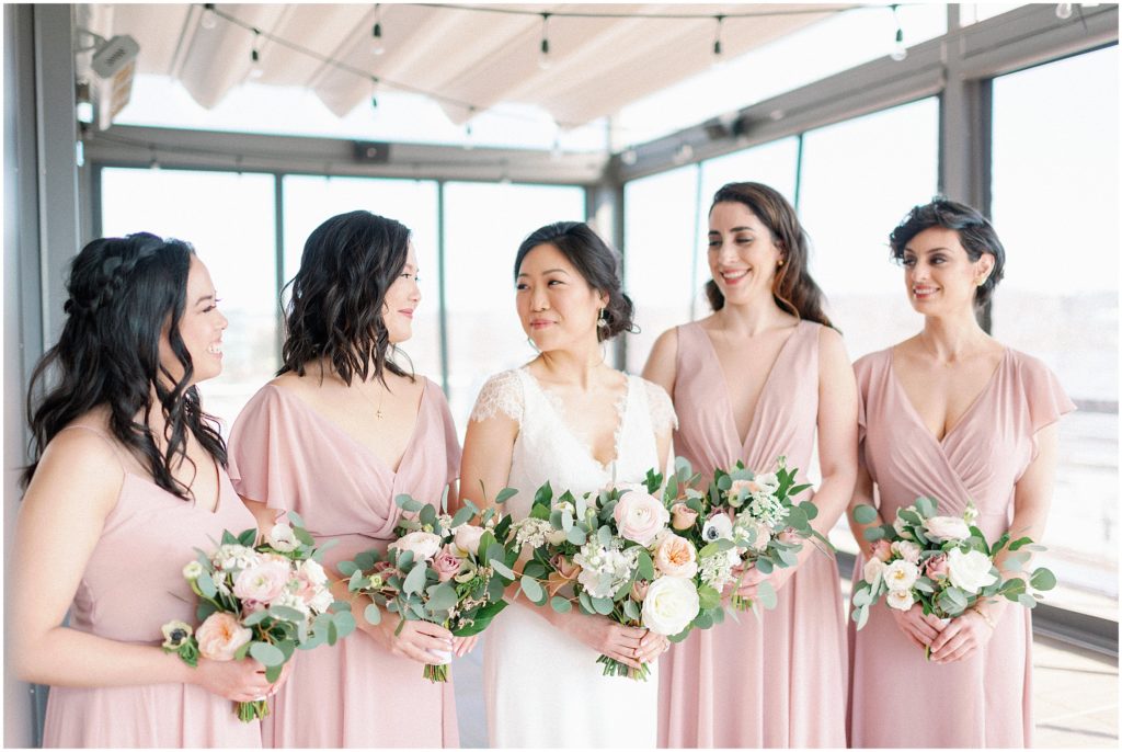 Blush and Green District Winery Wedding