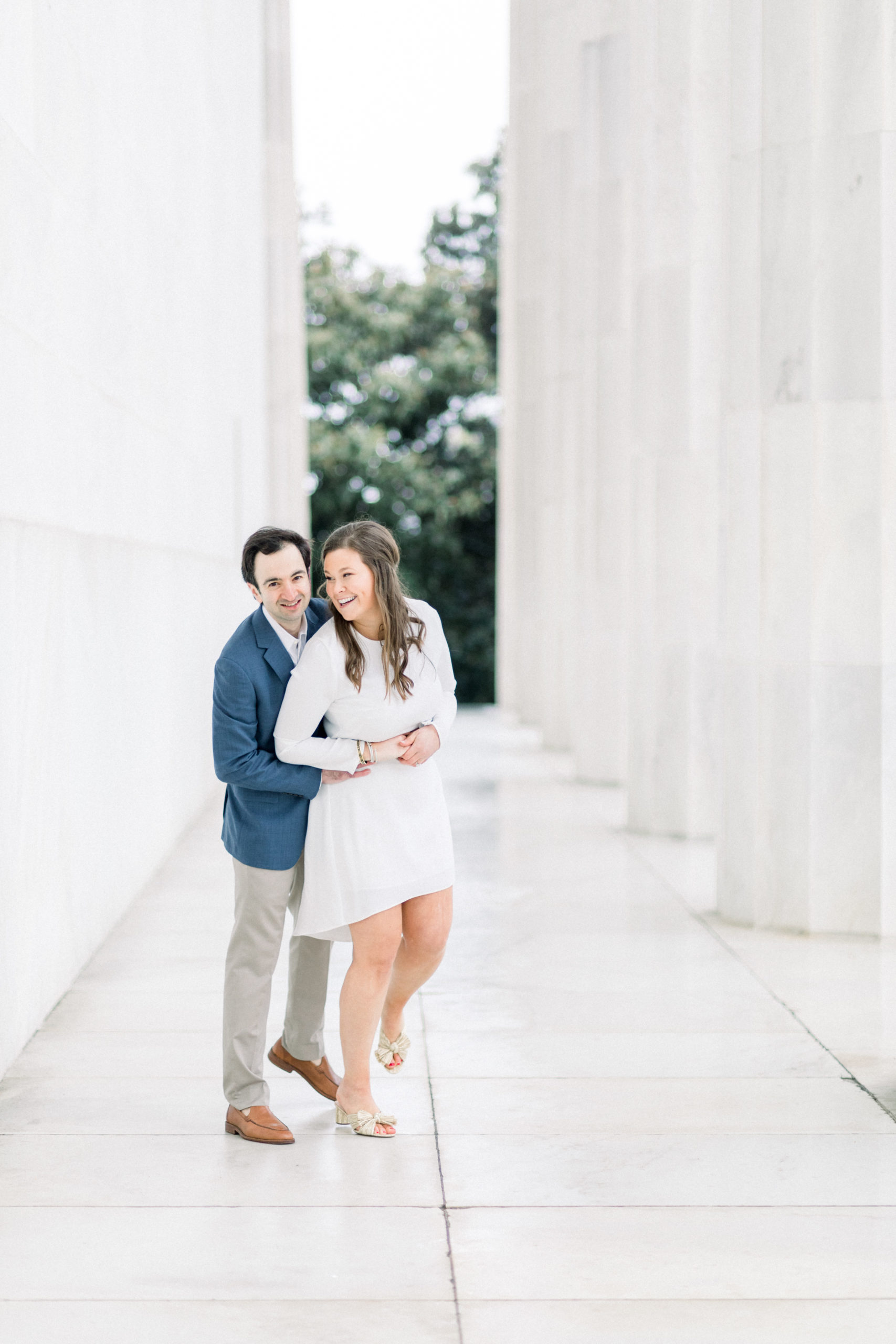 Lincoln Memorial Engagement Portraits