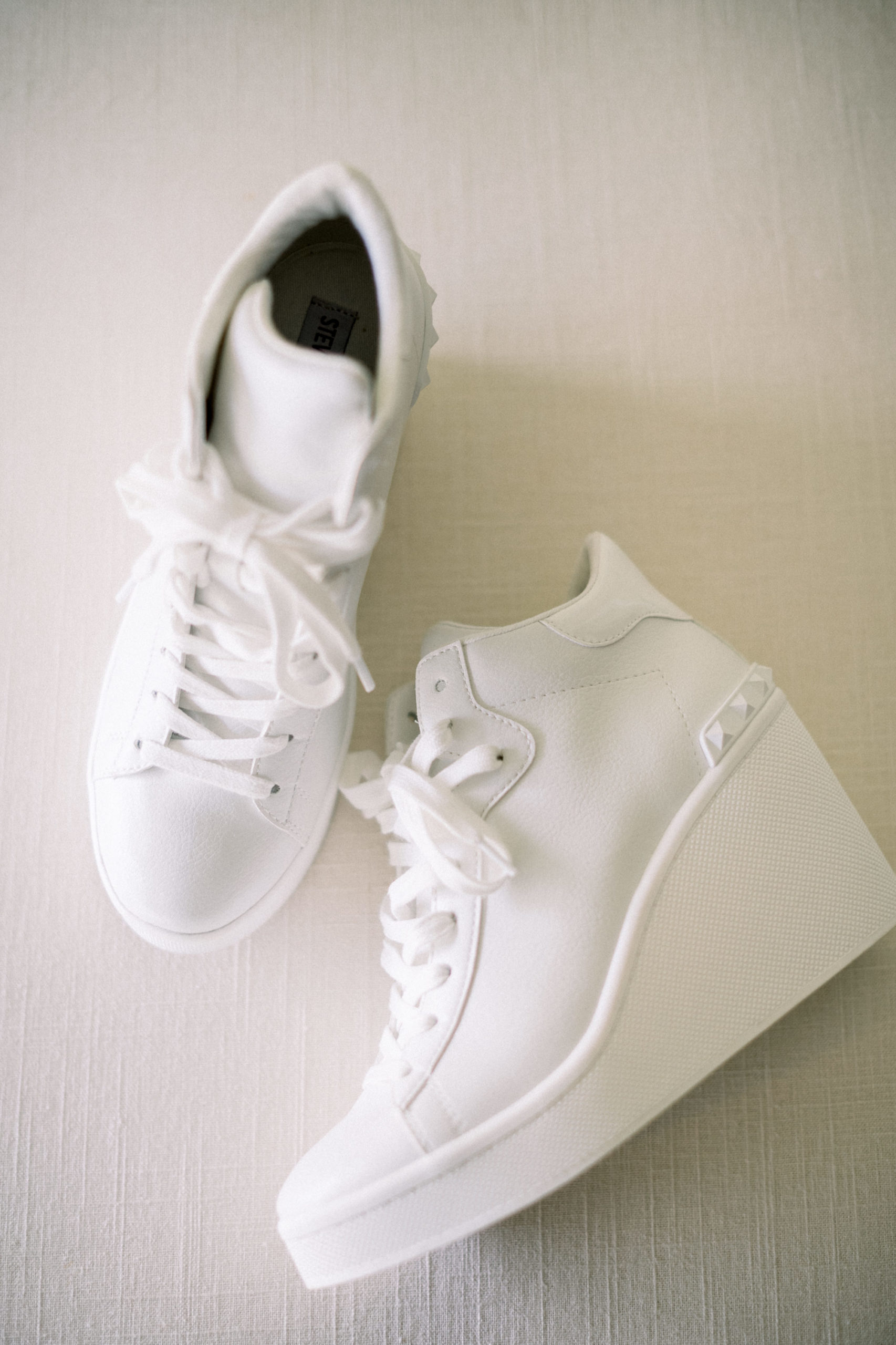 bridal shoes of white heel sneakers