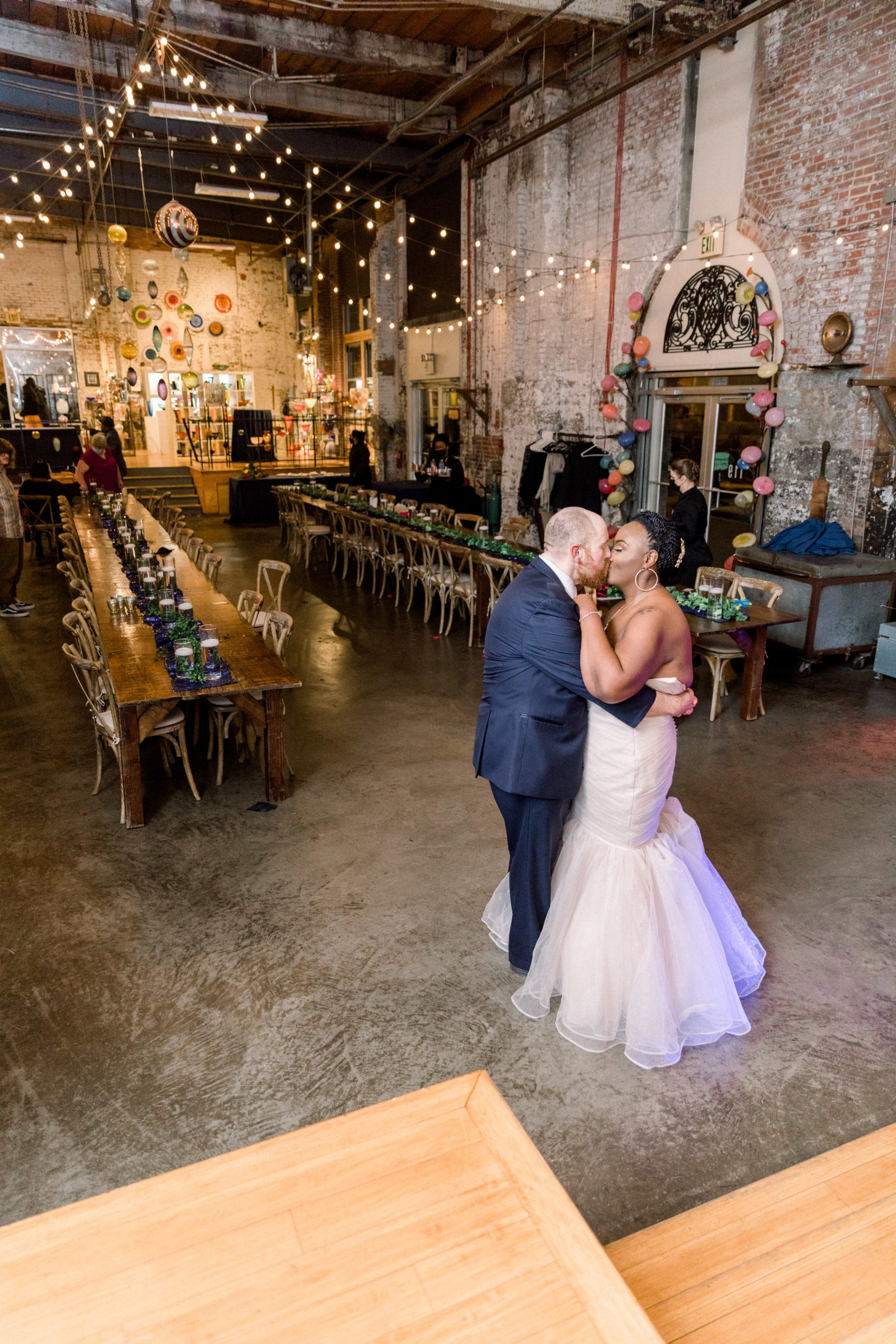 bride and groom having private dance as husband and wife at Romantic Fall Baltimore Wedding reception