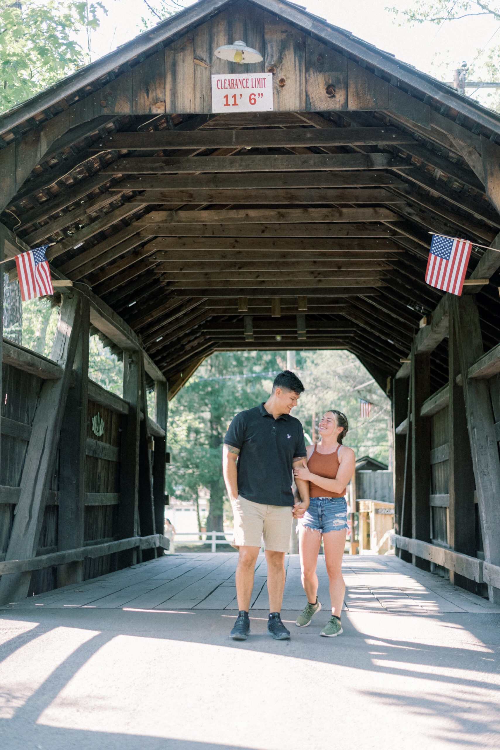 Maryland photographer captures couple looking at one another after Knoebels Proposal