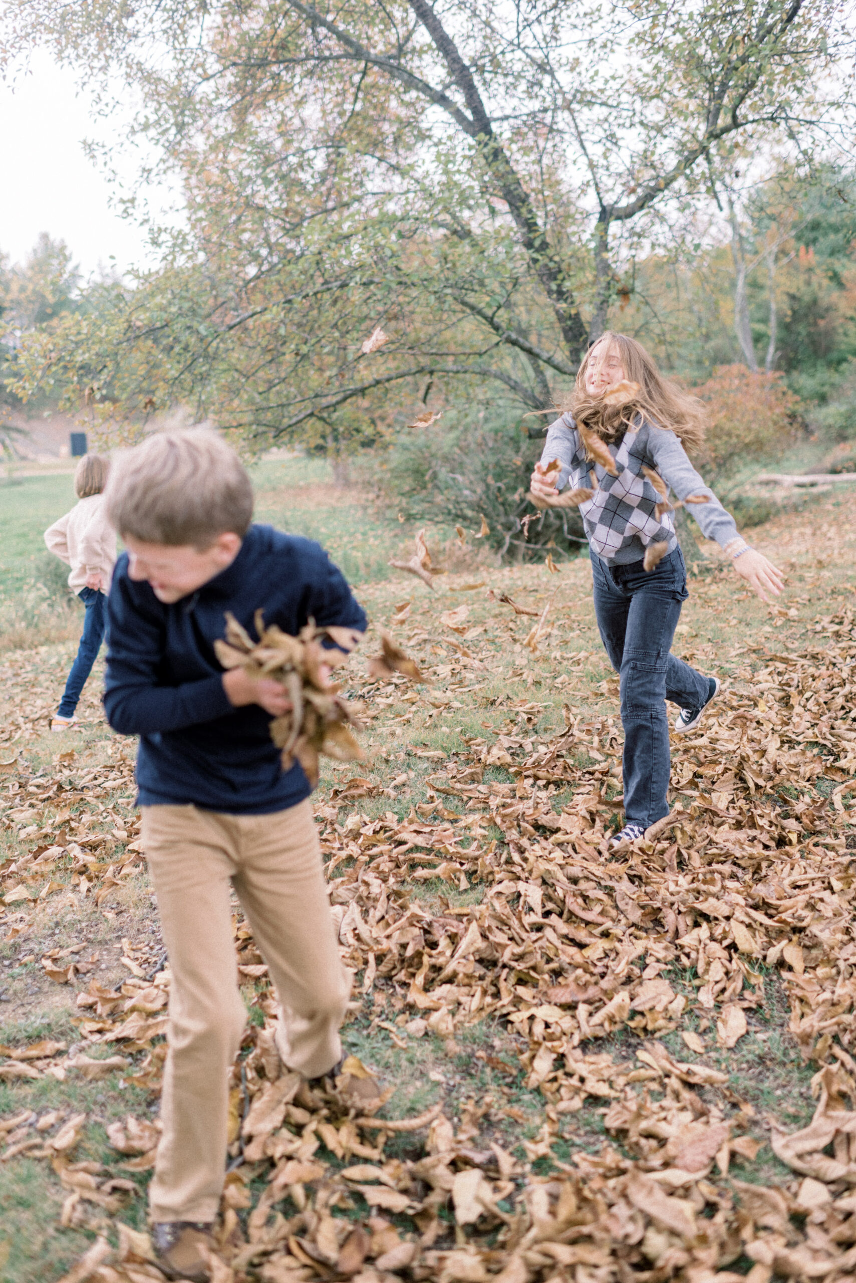 Pennsylvania photographer captures siblings playing in leaves