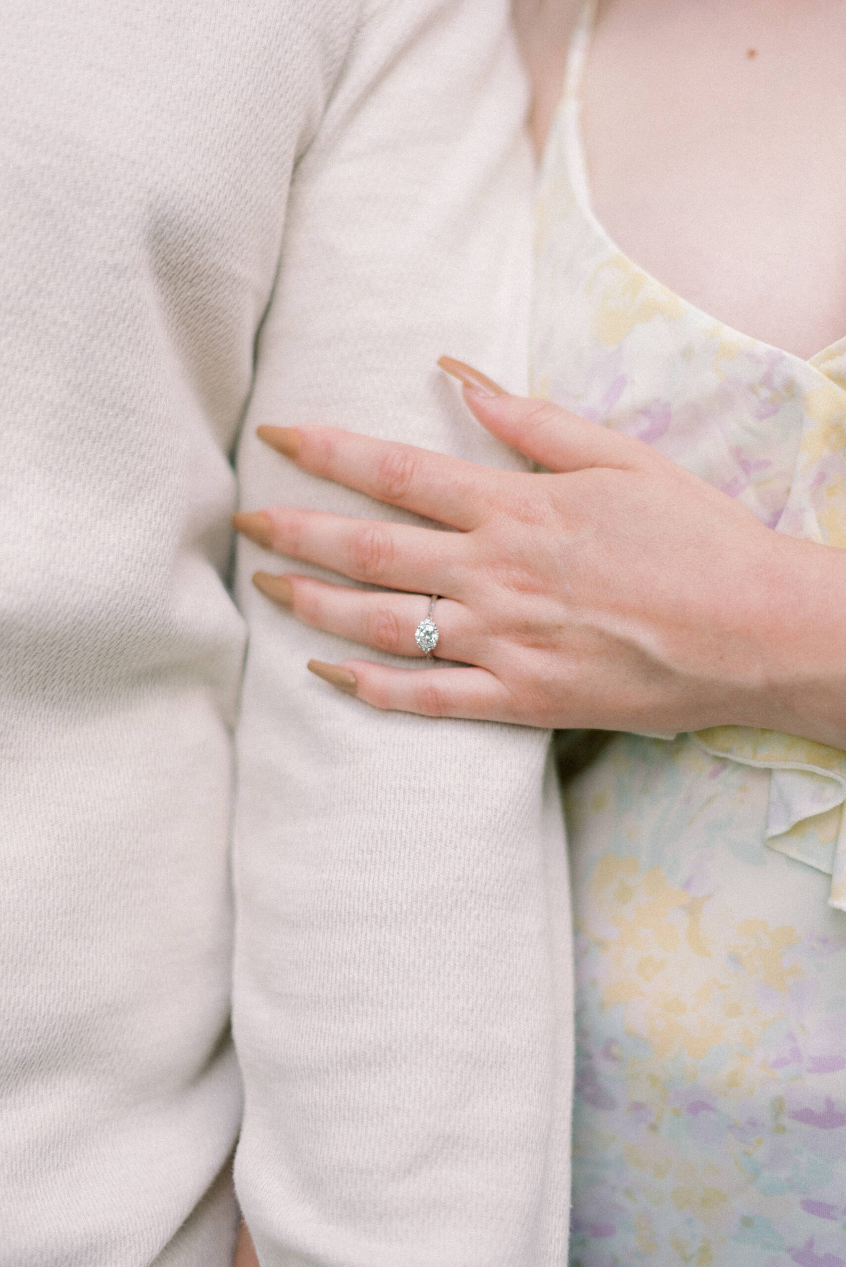 Maryland wedding photographer captures close up of engagement ring