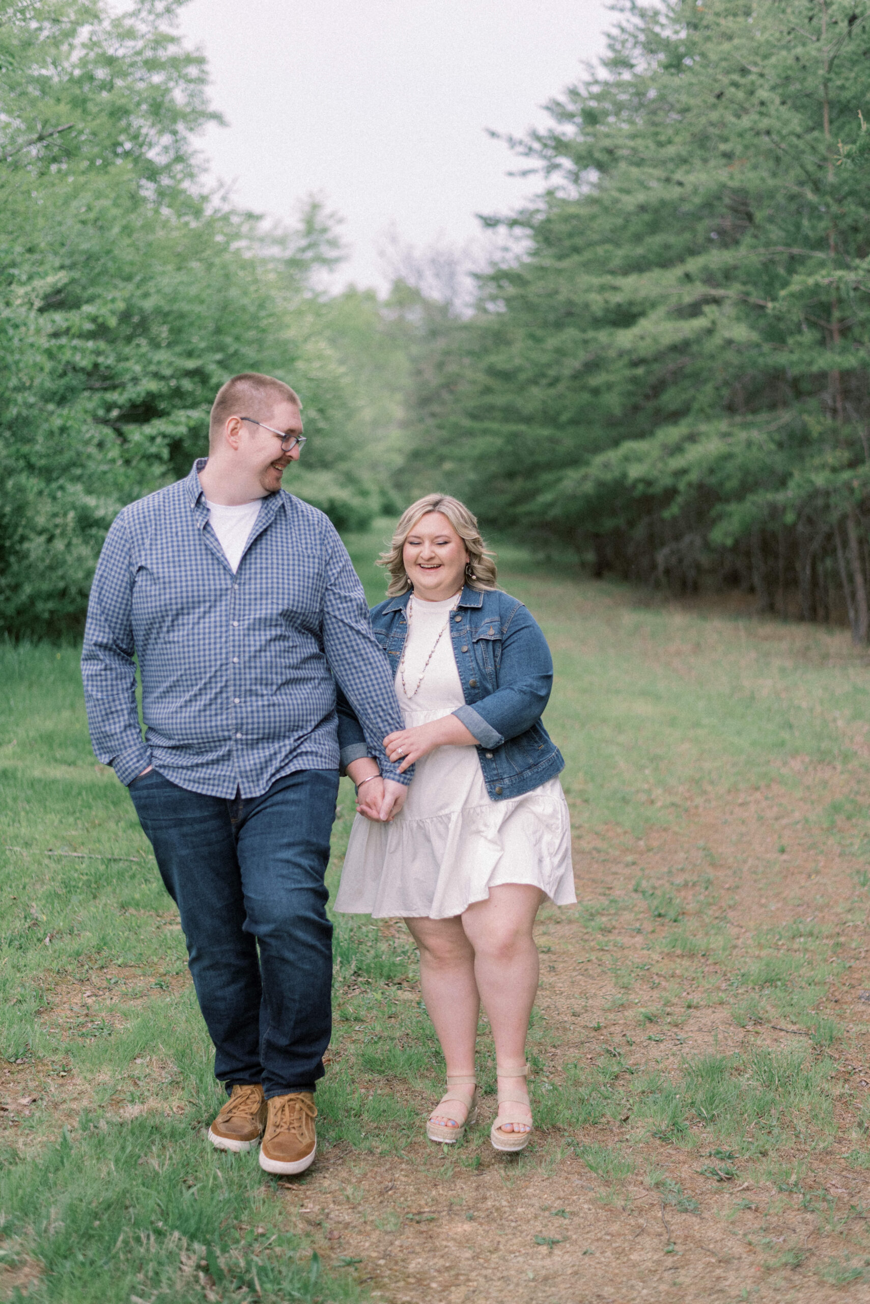 Pennsylvania wedding photographer captures couple laughing during portraits