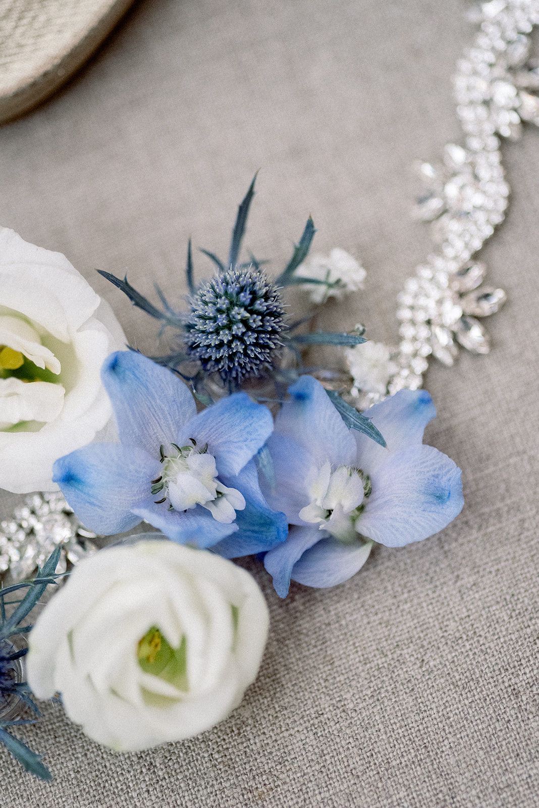 Pennsylvania wedding photographer captures wedding flowers with wedding jewelry