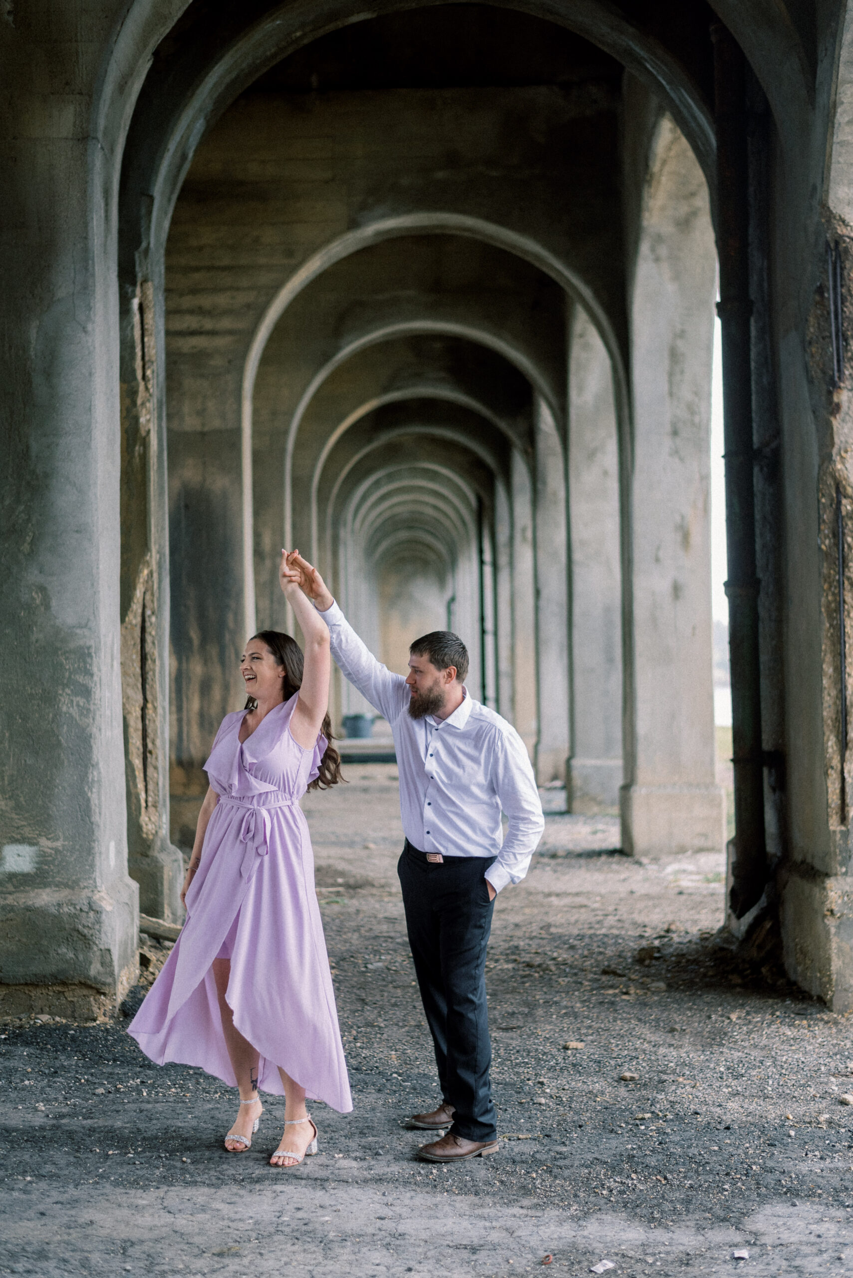 Pennsylvania wedding photographer captures man spinning woman while dancing